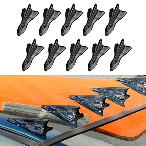 Alpha racing Air Vortex Generator Diffuser Shark Fin 10pcs Set Kit for Spoiler