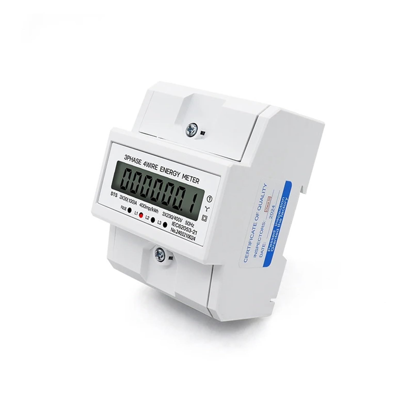 AC 230V 100A LCD Cyfrowy Wyświetlacz Miernik Mocy W Licznikach Energii Inteligentny Licznik Elektryczny 3-fazowy Kwh Amperomierz łAtwy W UżYciu I Bezpieczny(DTS024)