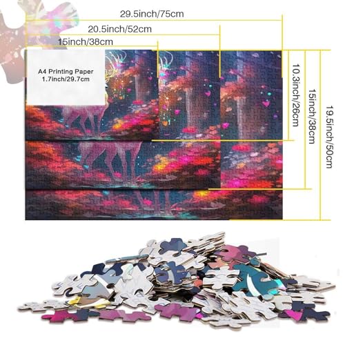 Relájate con este puzzle de 1000 piezas de ciervo de 70x50 cm, perfecto contra el estrés 5