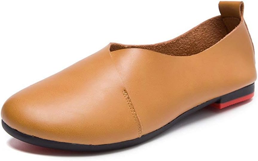 Women's Genuine Leather Comfort Glove Shoes Ballet Flat