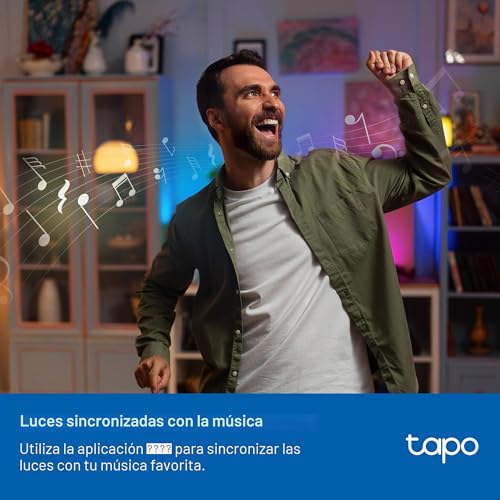 Miniatura 5 de Tapo Bombilla conectada WiFi, Bombilla LED E14 Multicolor 2500K-6500K, regulable 40W 470Lm, funciona con Alexa, control de voz, ahorro de energía, L430C.