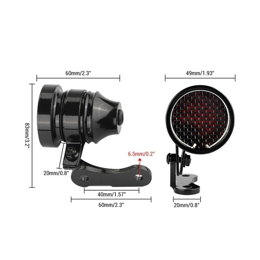 Luce di Stop A LED Universale da 12 V per Moto Luce Freno Targa Fanale Posteriore per Sportster Bobber E Chopper.(Color-02)