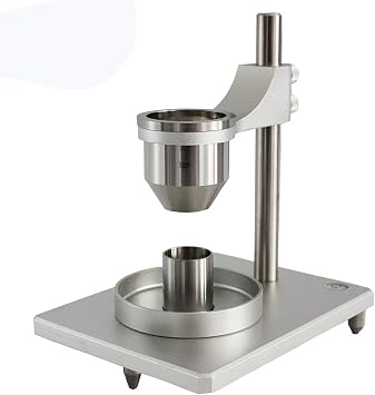 KEhtu Hall Flow Meter, 2-in-1 Powder Bulk Density Meter and Flow Tester with 2.5 and 5 Mm Stainless Steel Funnel for Testing Flow and Bulk Density of Metallic and Non-Metallic Powders