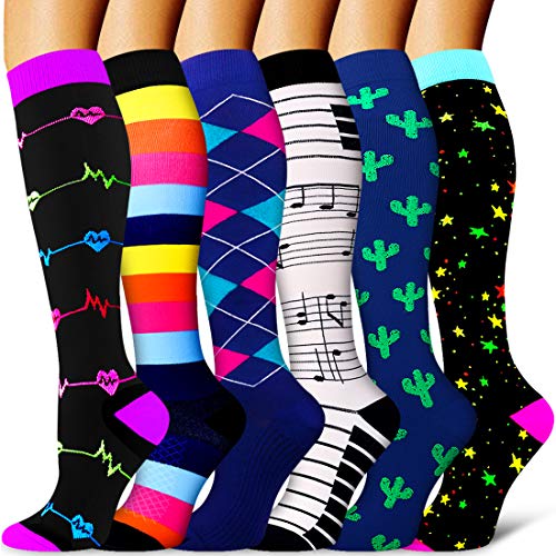 Compression Socks for Women & Men-Best for Running,Nurse,Travel,Varicose Veins,Maternity,Pregnant,Flight Socks
