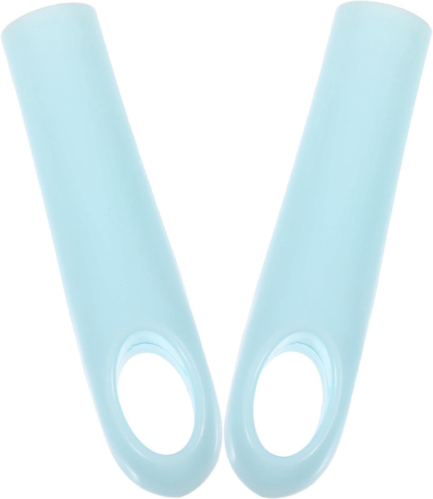 2pcs Broom Handle Grip Replacement End Caps for Dustpan and Sweeping Broom, 19mm Plastic Rod Sleeves in Lake Blue for Household Cleaning Tools