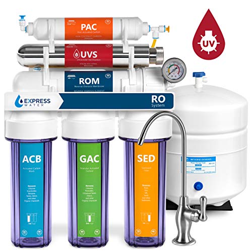 Express Water Ultraviolet Reverse Osmosis Water Filtration System – 6 Stage RO UV