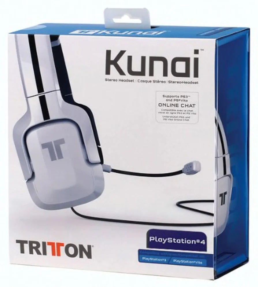 [PS4/PS3/PS Vita オフィシャルライセンス取得商品] TRITTON クナイ ステレオヘッドセット PS4/PS3/PS Vita （ホワイト） (MCS-KUN-SHS-WH) （世 khxv5rg Tritton Kunai Stereo Headset - PlayStation 4, PS Vita