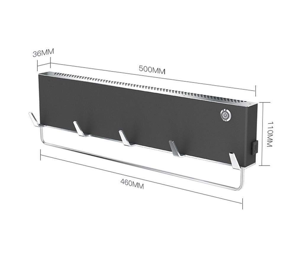 Scaldasalviette Elettrico Nero Scaldasalviette Elettrico Bagno Asciugatura Intelligente Sterilizzazione A Prova di umidità Deumidificazione Disinfezione Scaldasalviette A Parete (Bianco)