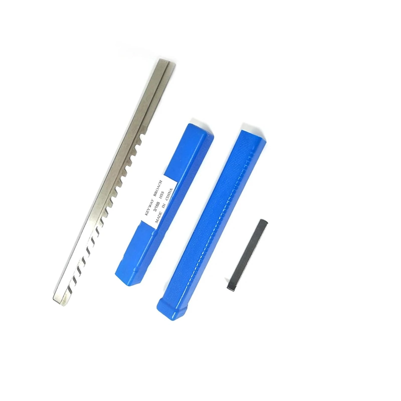 Broca de chavetero de tipo empuje de 3/16 B pulgadas for brochadora CNC, herramienta de corte de acero rápido HSS for mecanizado de metales. Resistente al desgaste