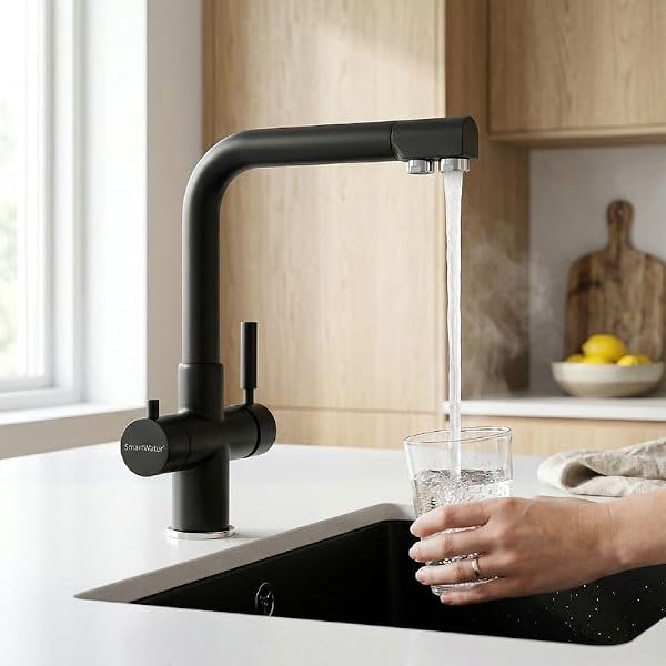 SmartWater® Smart Tap Rubinetto 4 Vie Black per Acqua di Rete e Depurata in Ottone - 5