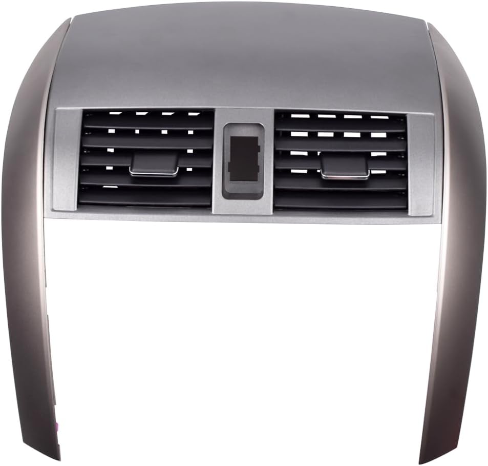 Dash Center A/C Air Vent Panel Assembly Upper Bezel Trim Compatible With Toyota Corolla 2008-2013 55663-02060 55670-02160