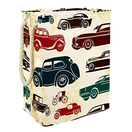 Panier à linge imperméable pliable bac de rangement linge motif rétro - 2