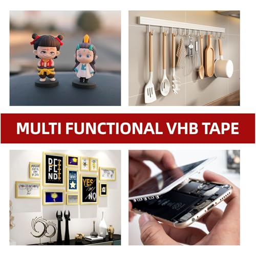 Image of 3M Double Sided Tape 0.75 inch x 15.4 Ft 2 Pack Heavy Duty 5925 Black | Mounting Tape Foam Tape Strong Adhesive for Car Decor Home Office Logos