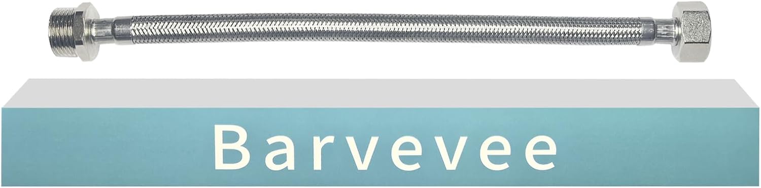 Toilet Hose 7/8 Female to 7/8 Male Ballcock Toilet Supply Line Brass Threaded Connector Hose Extension Bidet Sprayer Adapter Water Tank Connection 12 INCH