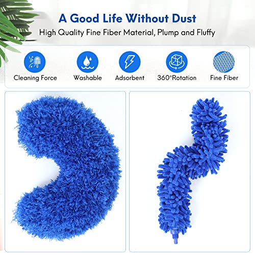 Ofins Duster For Cleaning,100In Feather Duster With Extension Pole, Furniture Ceiling Fan Duster,Hand Washable Reusable Duster , Easy Disassemble Extendable Cobweb Dusters #TOP2