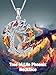 TOUPOP Phoenix Necklace 925 Sterling Silver Crystal Pendant Jewelry Birthday Graduation Gifts for Her, Fire Phoenix Jewelry for Women