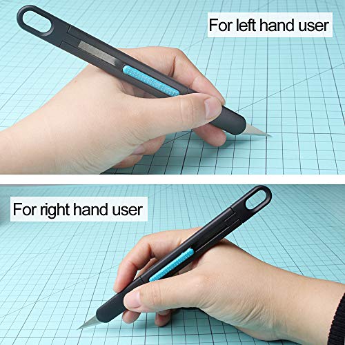 Nova Precision Craft & Hobby Knife, Premium Safety Cutter For Trimming, Vinyl Weeding And Art, Innovative Flat Design For A Better Use, Retractable #11 Fine Point Blade, Super Slim And Safe #TOP5