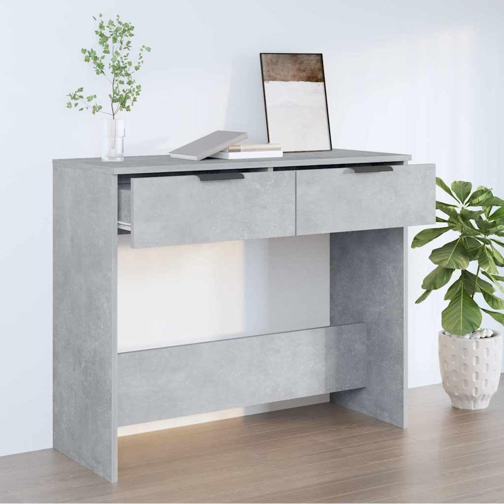 Drewnopochodne z 2 szufladami do przedpokoju szary 90x36x75 cm