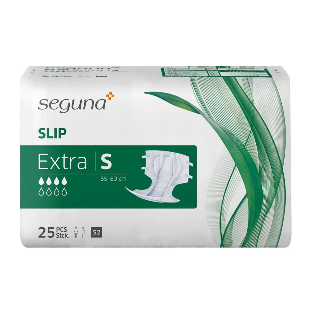 SEGUNA Slip Extra, Inkontinenz Windeln für Erwachsene, Frauen, Männer, Windeln bei mittlerer Blasenschwäche, Stuhlinkontinenz (S (Sparpaket 4 x 25 Stück))