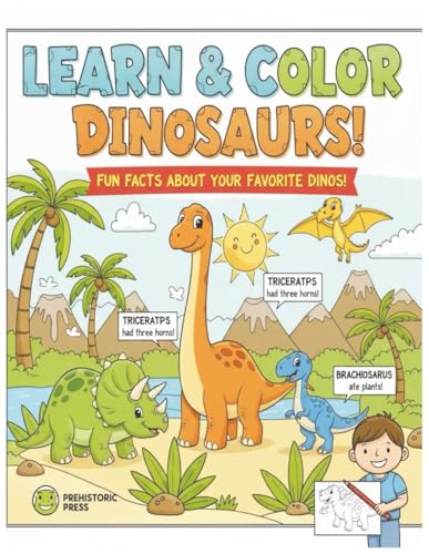 Dinosaur Coloring Book for Kids Ages 2-6: Fun and Easy Large Print Dinosaur Pages for Toddlers and Preschoolers: 30 Simple and Cute Dinosaur Coloring ... for Toddlers, Preschool, and Kindergarten image 2
