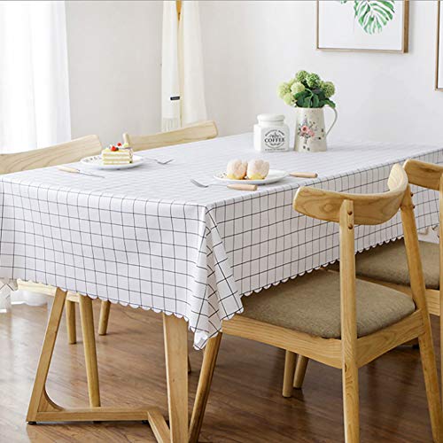WCPQT Nordique Tache-résistant Tache-résistant Housse De Table,Wipeable Imperméable De Huile-Preuve PVC Nappe,pour Restaurant Table Cover