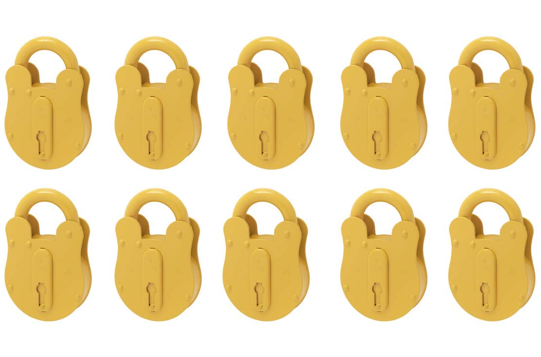10 x Fire Brigade Padlock Yellow (FB14)