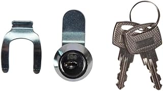 Perel Briefkastenschloss 15 mm, Zylinderschloss für Briefkasten, Metall Ersatzschloss mit 2 Schlüsseln, einfache Montage, Postkastenschloss