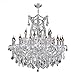 Worldwide Lighting W83005C30 Maria Theresa - Nineteen Light Large Chandelier, Polished Chrome Finish with Clear Crystal