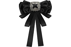 Vintage Crystal Big Bowknot Rhinestone Tie Brooch