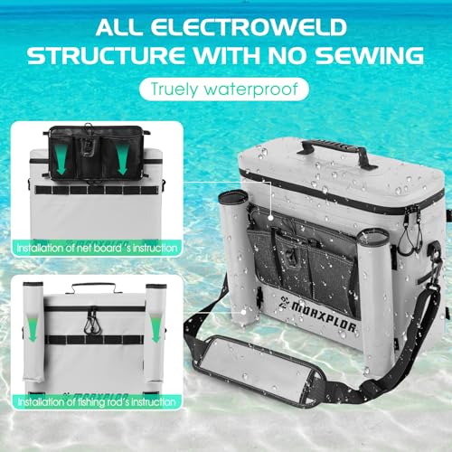 Kayak Cooler,Waterproof Kayak Seat Back Cooler for Kayaking,Kayak Accessories Cooler Bag,Protable Ice Chest,Beach Cooler,Travel Cooler for Camping or Lunch Bag - Thumbnail 3