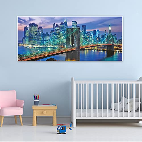 Diamond Painting Landscape Bridge London 110x50 cm (Inner 104x44 cm) 5D Diamond Pictures Art Landscape Cross Stitch Iconic Landscape Art Diamond Mosaic Painting with Diamonds Craft Buddy Crystal Art - Image 3