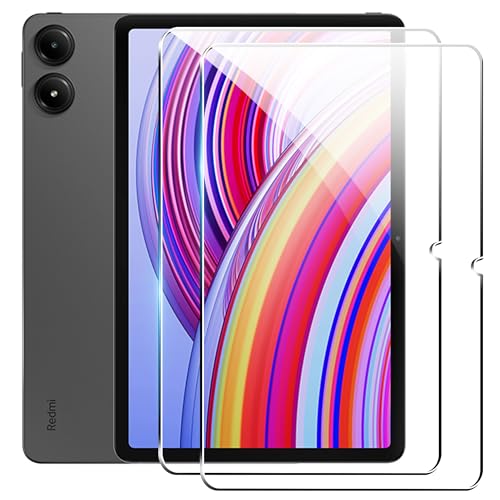 Rojeuinn Pour Xiaomi Redmi Pad Pro 5G/ 4G / Xiaomi POCO Pad 12.1 inches Tablet Verre Trempé, 2 Pièces Protection Écran Tablette Film, [Anti-rayures][Ultra...