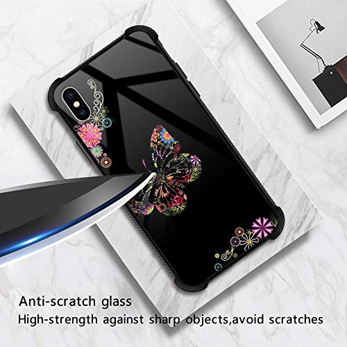 Cadeau idéal coque iPhone XS fleurs et papillons pour filles - 2