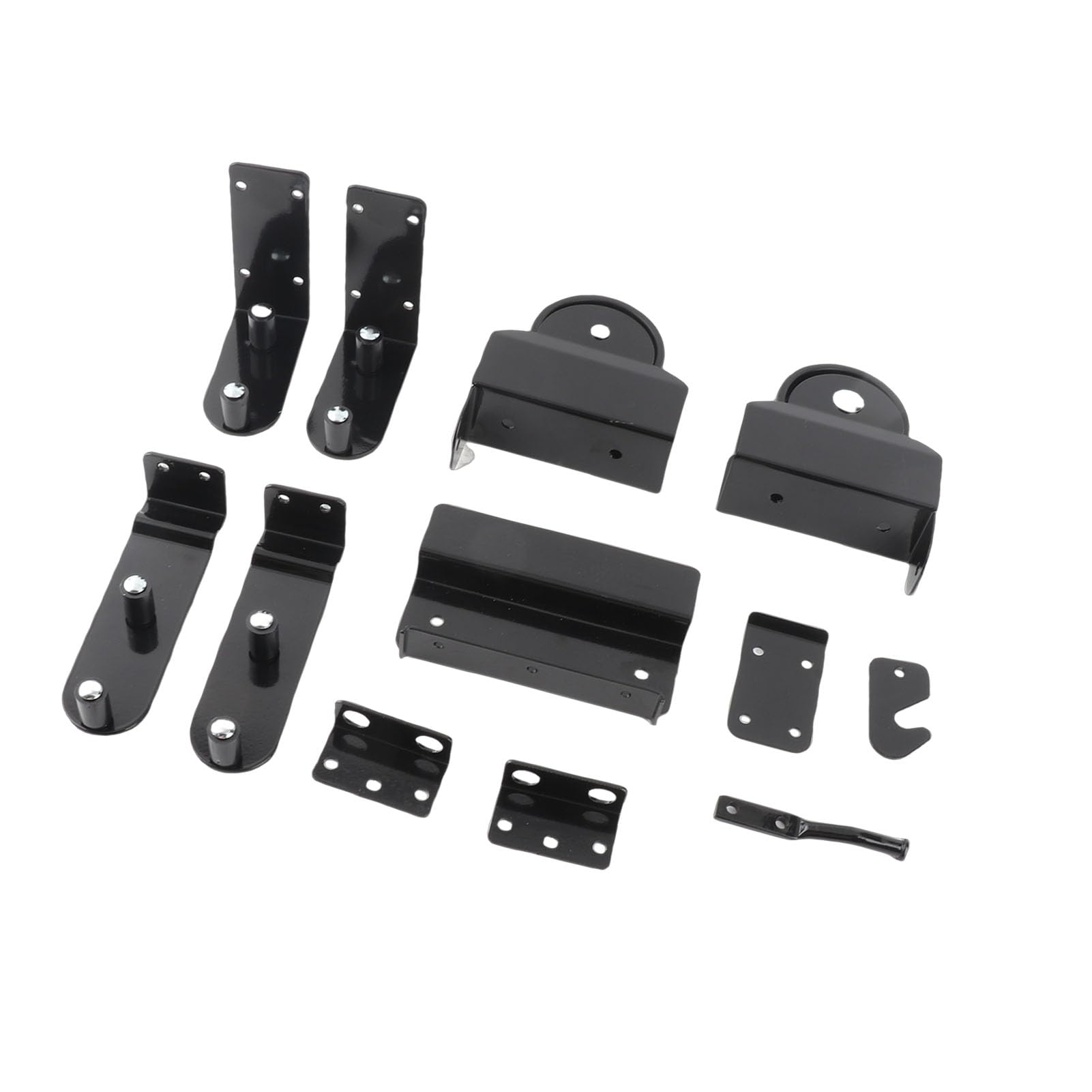 Topiky Kit Hardware per Cancelli Scorrevoli per Carichi Pesanti, Accessori per Cancelli a Rulli con Cuscinetti a Sfera, Kit Rulli per in Acciaio Al Carbonio Chiusura della Porta Stabile e Liscia