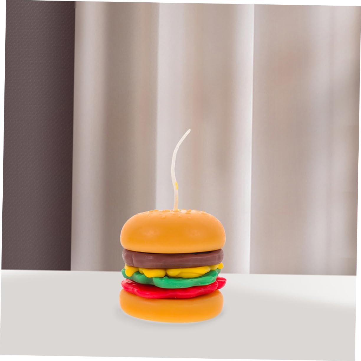 Velas de Naranja 2 Hamburguesa Piezas Cera Aromáticas | Ambiente Festivo, Decoración de Escritorio, Obsequio para Amigas y Novias