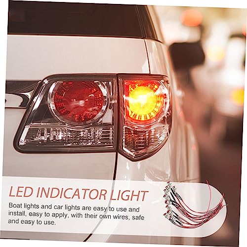 Totority 10Pcs Luz De Sinal De Energia Lâmpadas Direcionais 12V Luz LED Lâmpada Vermelha Luz De Adve