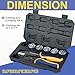 haisstronica 6PCS Crimping Tool Set - Ratchet Wire Crimping Tool for Heat Shrink,Insulated Nylon,Non-Insulated,Ferrule Wire End,Open Barrel Terminals,Solar Connectors