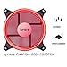 upHere Red Computer Case Fan 120mm LED Silent Fan for Computer Cases, CPU Coolers, and Radiators, Premium Edition 3 Pin 3 Pack/R12CM3-3