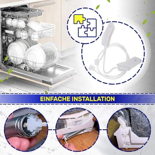 2 Stück Kabel für die Tür des Geschirrspüler mit Originalcode 00611370 611370 für Bosch Spülmaschine für Balay für Constructa für Siemens für Neff - Garantie 10 Jahre - MONTERAL