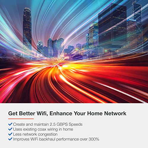 Screenbeam Bonded Moca 2.5 Network Adapter For Highest Speed Internet, Ethernet Over Coax - Starter Kit (Model: Ecb7250K02) #TOP1