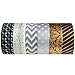 Wrapables Japanese Washi Masking Tape Collection, Premium Value Pack (Set of 6) - VPK12