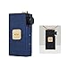 MITER Case for Astell&Kern AK HB1, Handmade Italy Artificial PU Leather Cover with Necklace Cord for AK-HB1 (Navy)