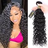 QTHAIR 18A Water Wave Human Hair Bundles Brazilian Virgin Water Wave Curly Human Hair 1 Bundle 100g Unprocessed Human Hair Extension for Black Women