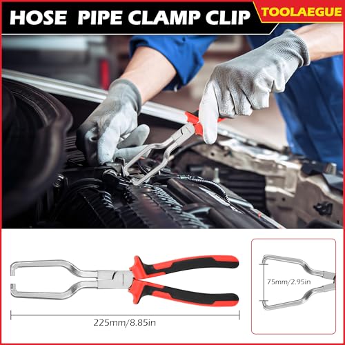 Image of TOOLEAGUE 8Pcs Fuel Line Disconnect Pliers Set,Hose Pipe Clamp Clip