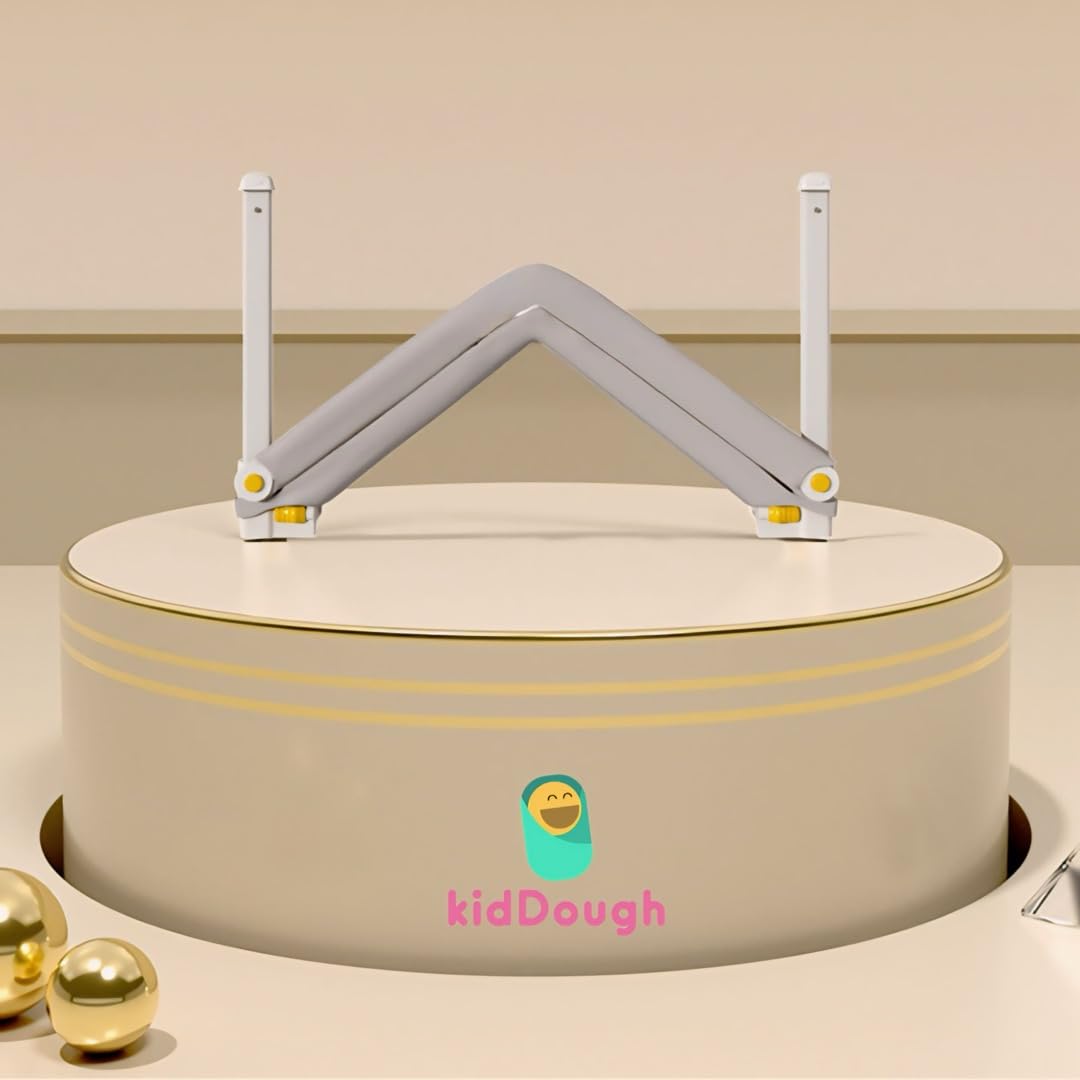KidDough Bed Rail for Baby Safety, No Assembly Required, Easy Installation, Adjustable Height, Baby Safety Products, 6ft, Grey - Image 4 thumbnail