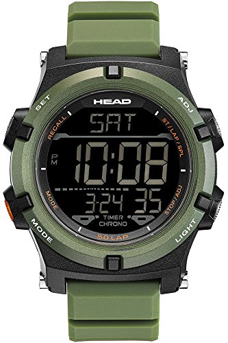 Preisvergleich Produktbild Head Herren Digital Quarz Uhr mit Harz Armband HE-113-04