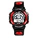 Produktbild LANSKIRT Unisex Schüler Digitaluhr LED wasserdichte Sport Armbanduhr für Uhr Mädchen Uhren Analog Digital Armbanduhr Sportuhr wasserdichte Uhr Wecker Datum Alarm Watch LED für Herren Uhren (Rot)