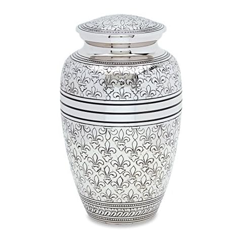 Silver Fleur De Lis Adult Decorative-urns Cover