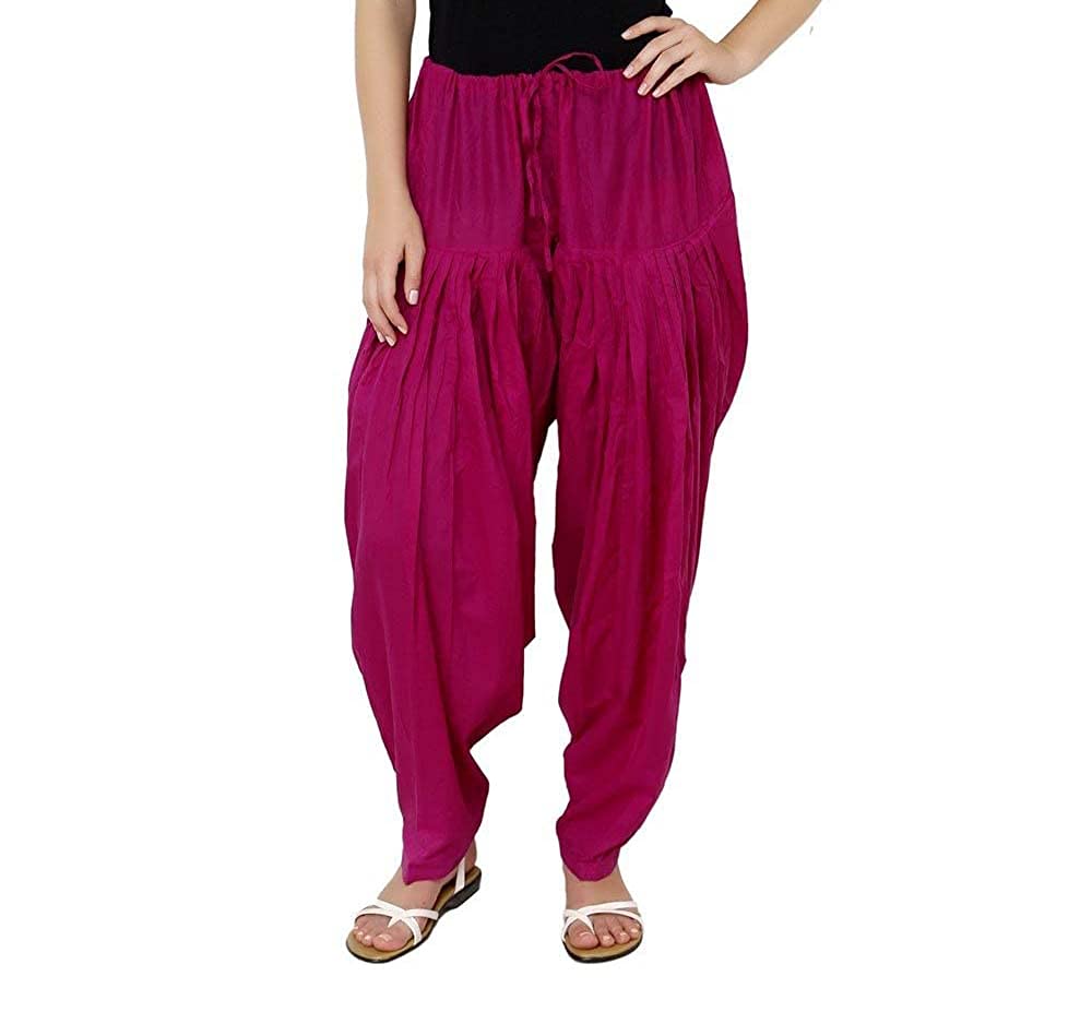abrav Woman's Plain Cotton Salwar Free Size || Plain Patiala || SEMI Patiala Pants || Solid Cotton || Patyiala-picture-10