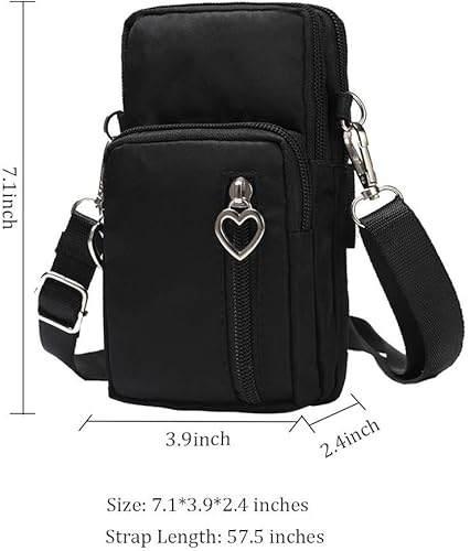 Miniatura 3 de Bolsa deportiva para correr al aire libre, a prueba de sudor, con correa para llevarla en el brazo y correa para el hombro o llevarla cruzada,